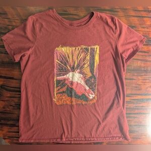 Torrid Heritage Size 00 Red Graphic Skull Short Sleeve Tee